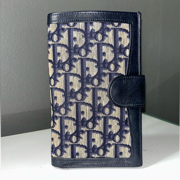 Christian Dior Vintage Oblique Trotter Snap Wallet - Picture 1 of 11
